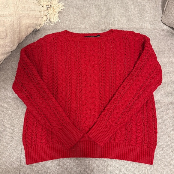 Ralph Lauren Cable-Knit Sweater in Holiday Red - Picture 1 of 5